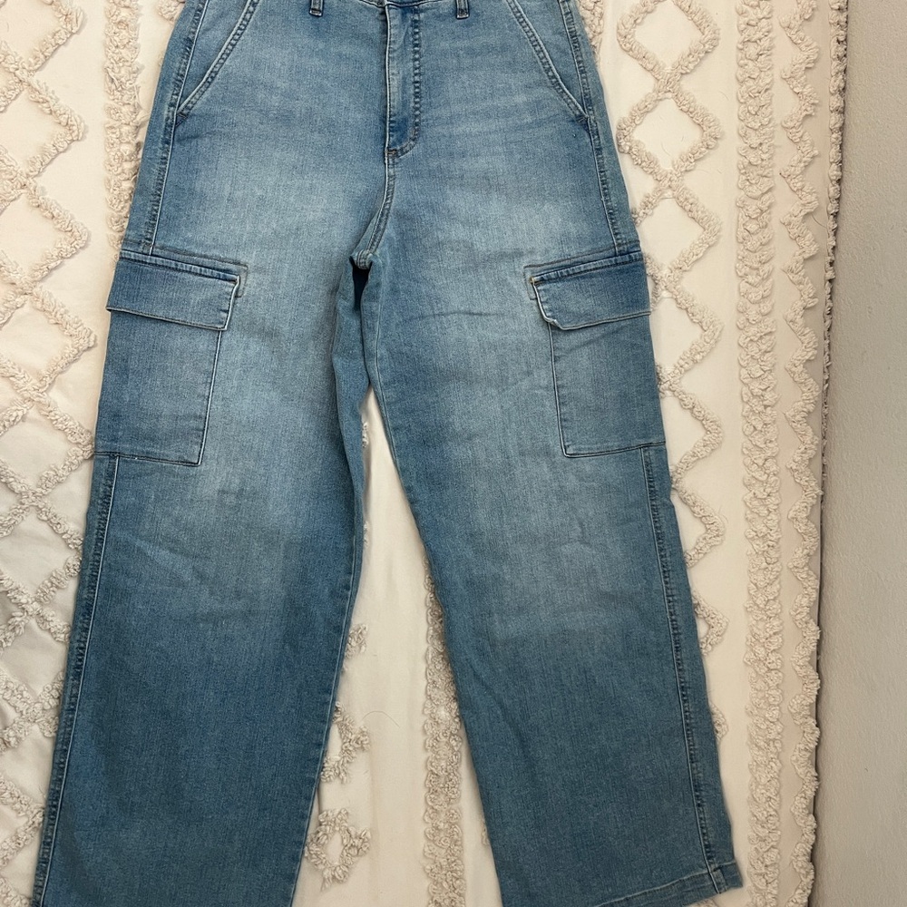 Jessica Simpson Women's Blue Cargo Jeans